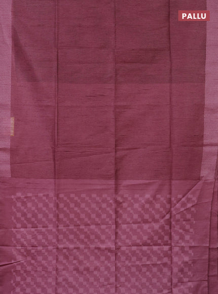 Semi bamboo saree pastel pink with allover stripes pattern and woven border