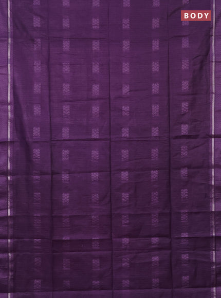 Semi bamboo saree lavender with woven buttas and zari woven simple border