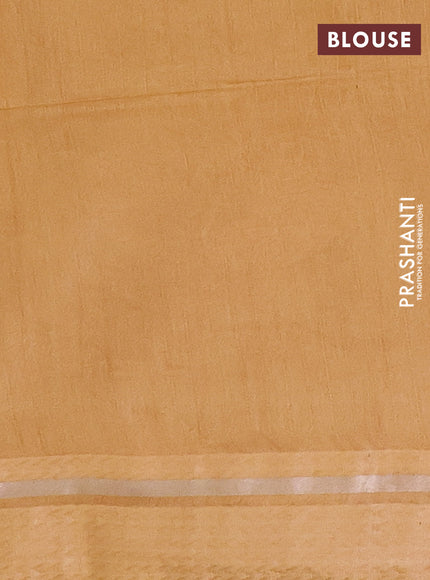 Semi bamboo saree mustard yellow with woven buttas and zari woven simple border