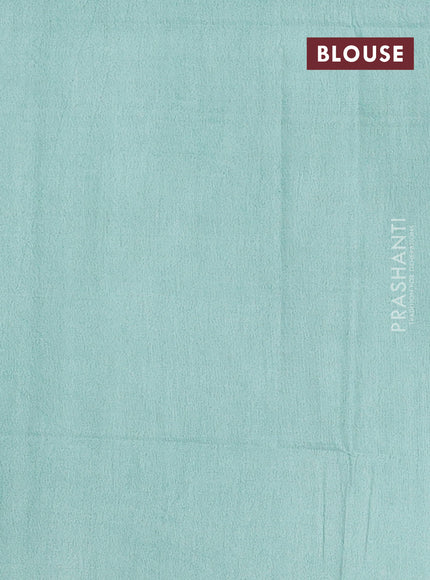 Semi bamboo saree pastel green with woven buttas in borderless style