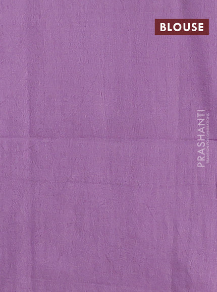 Semi bamboo saree lavender with woven buttas in borderless style