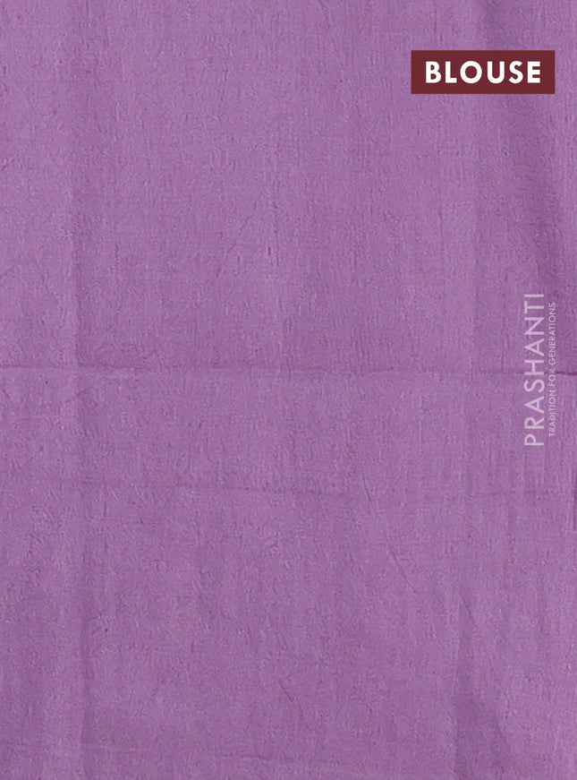 Semi bamboo saree lavender with woven buttas in borderless style