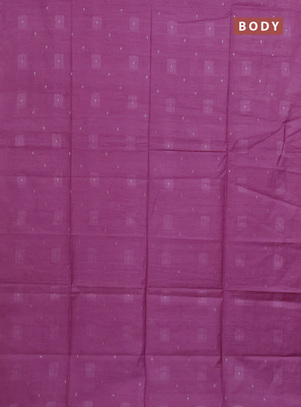 Semi bamboo saree lavender with woven buttas in borderless style
