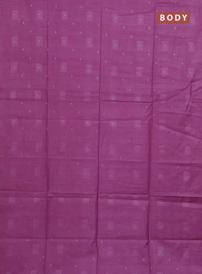 Semi bamboo saree lavender with woven buttas in borderless style