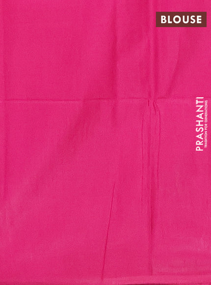 Semi bamboo saree pink with woven buttas in borderless style