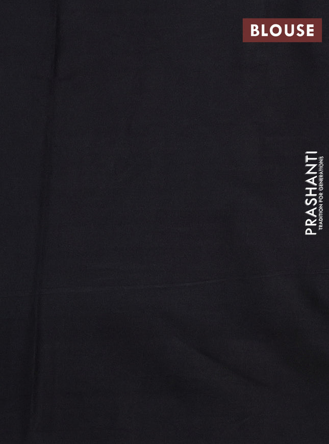 Printed silk saree maroon and black with allover kalamkari prints and printed border