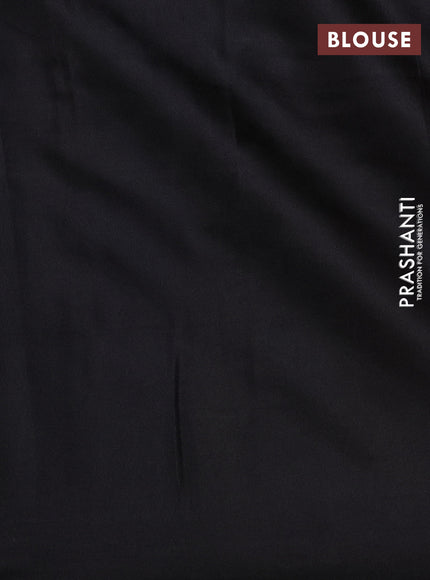 Printed silk saree maroon and black with allover kalamkari prints and printed border