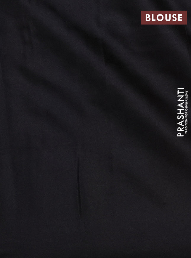 Printed silk saree maroon and black with allover kalamkari prints and printed border