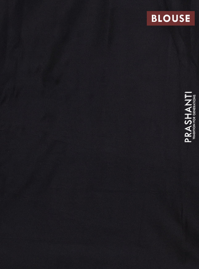 Printed silk saree maroon and black with allover kalamkari prints and printed border