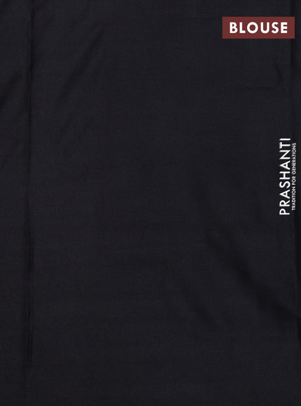 Printed silk saree maroon and black with allover ikat prints and printed border