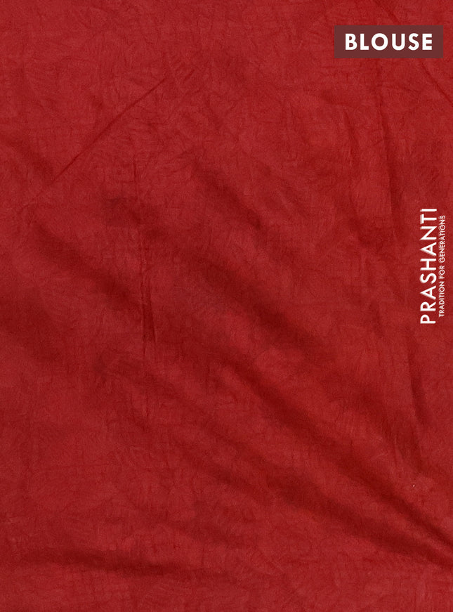 Printed silk saree yellow and red with allover kalamkari prints and printed border