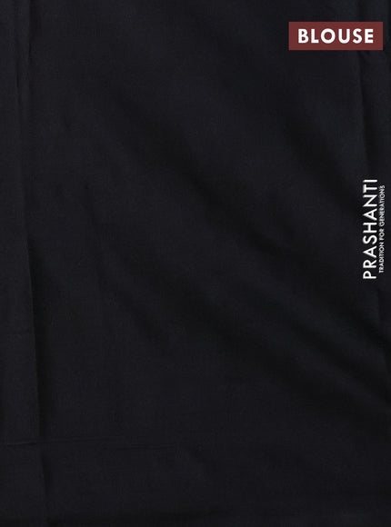 Printed silk saree cream and black with allover warli prints and printed border