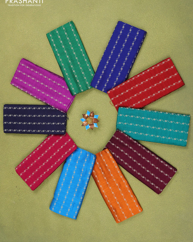 Raw silk blouse bits Multi colour Pack of 10