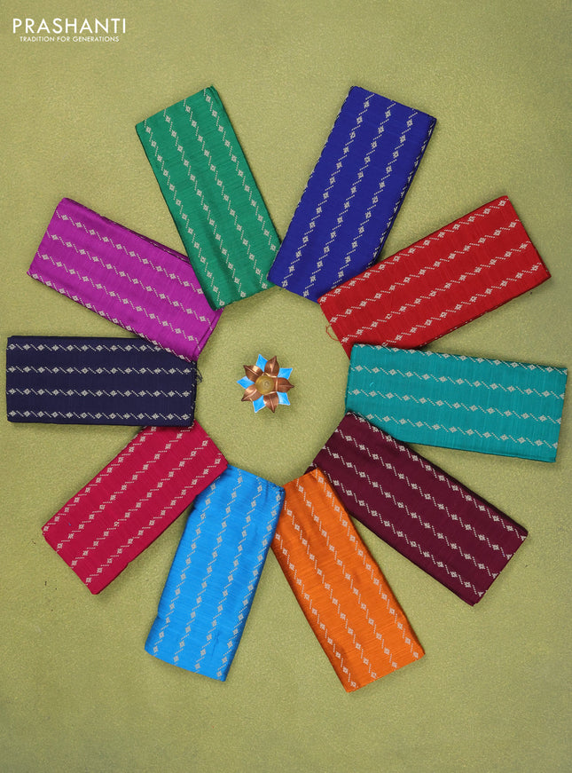 Raw silk blouse bits Multi colour Pack of 10