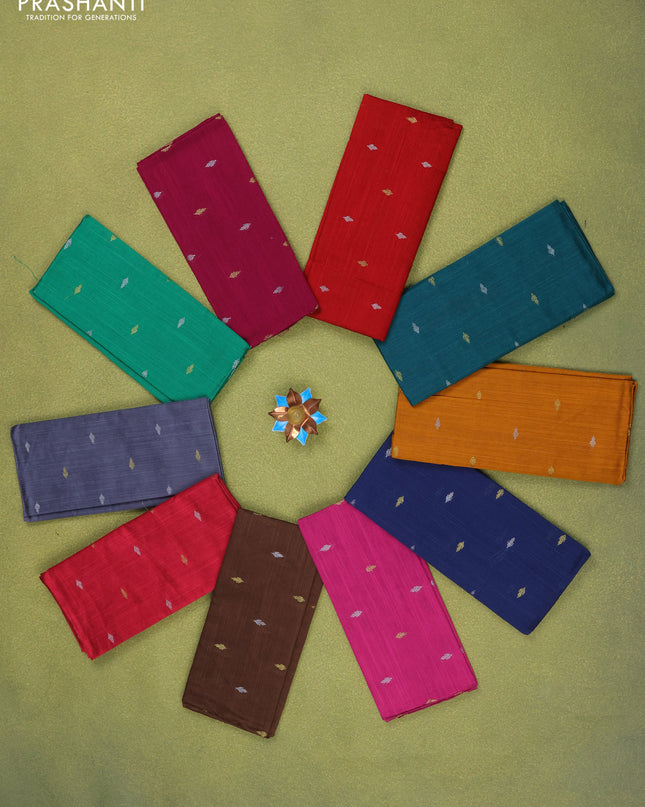 Raw silk blouse bits Multi colour Pack of 10