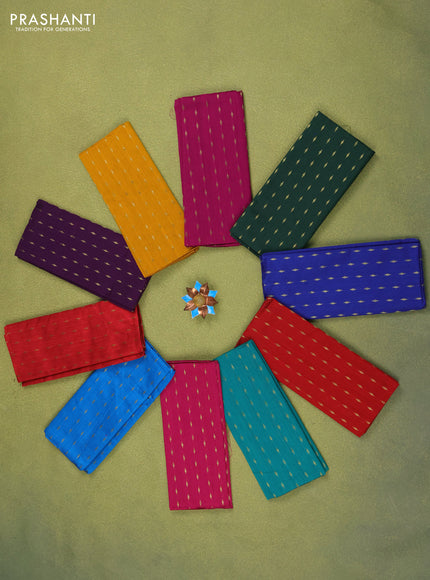 Raw silk blouse bits Multi colour Pack of 10