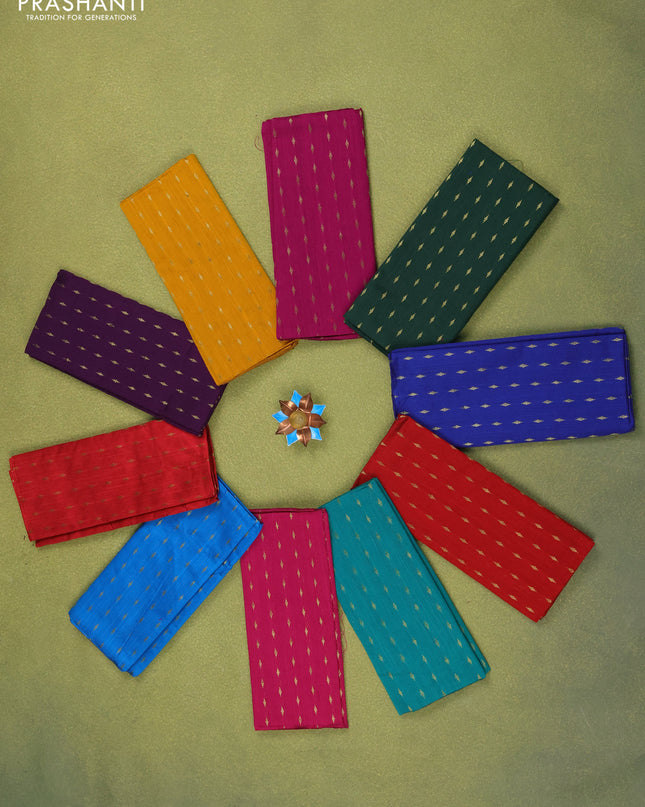 Raw silk blouse bits Multi colour Pack of 10