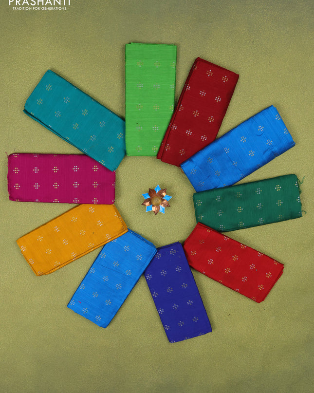 Raw silk blouse bits Multi colour Pack of 10