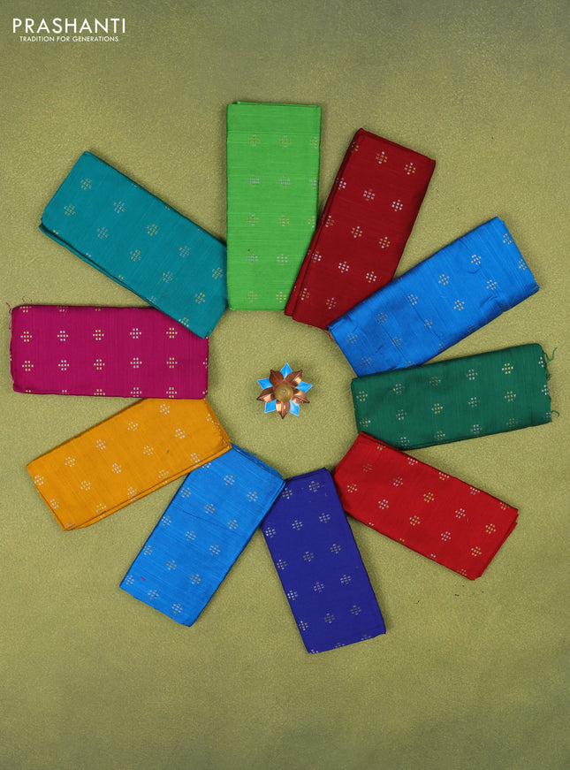 Raw silk blouse bits Multi colour Pack of 10