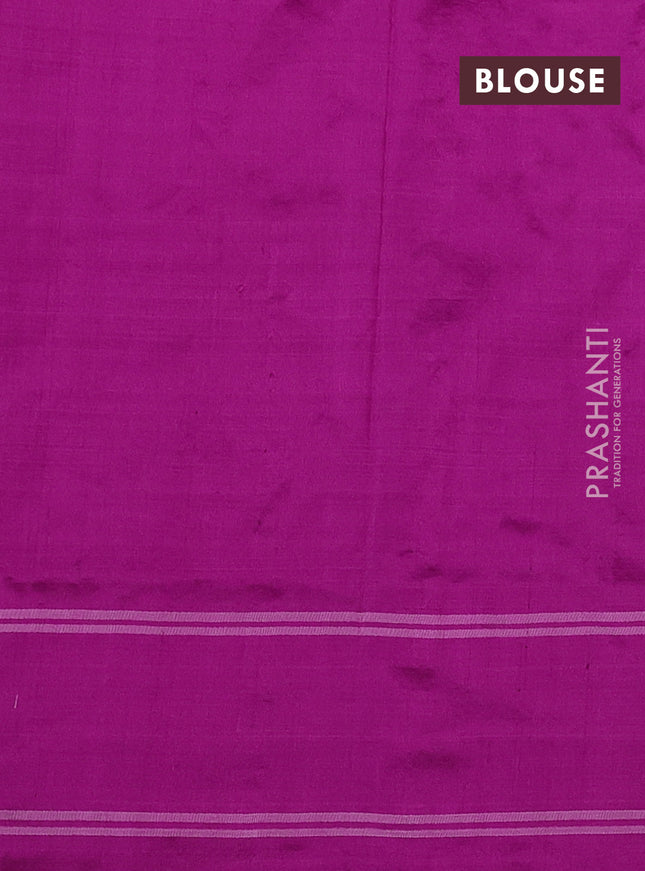Pochampally silk saree pink with allover ikat butta weaves and ikat woven border