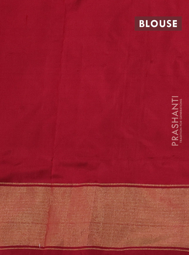 Pochampally silk saree maroon with allover ikat weaves and zari woven border