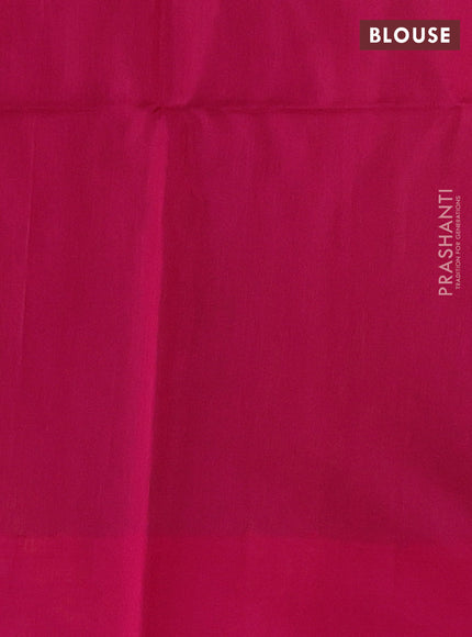 Kora silk cotton saree mustard yellow and pink with thread woven floral buttas and simpl border