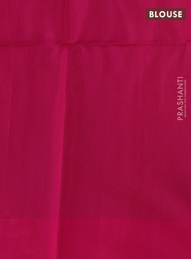 Kora silk cotton saree mustard yellow and pink with thread woven floral buttas and simpl border