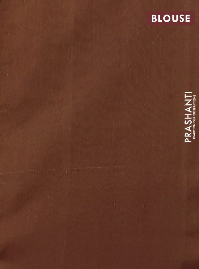 Kora silk cotton saree elaichi green and dual shade of greenish red with zari woven buttas and piping border