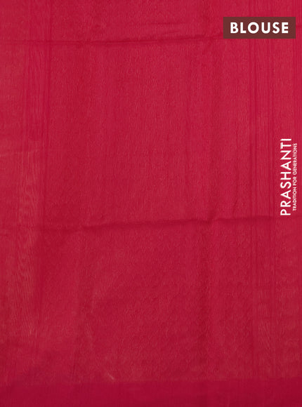 Kora silk cotton saree sandal and pink with thread & zari weaves and simple border