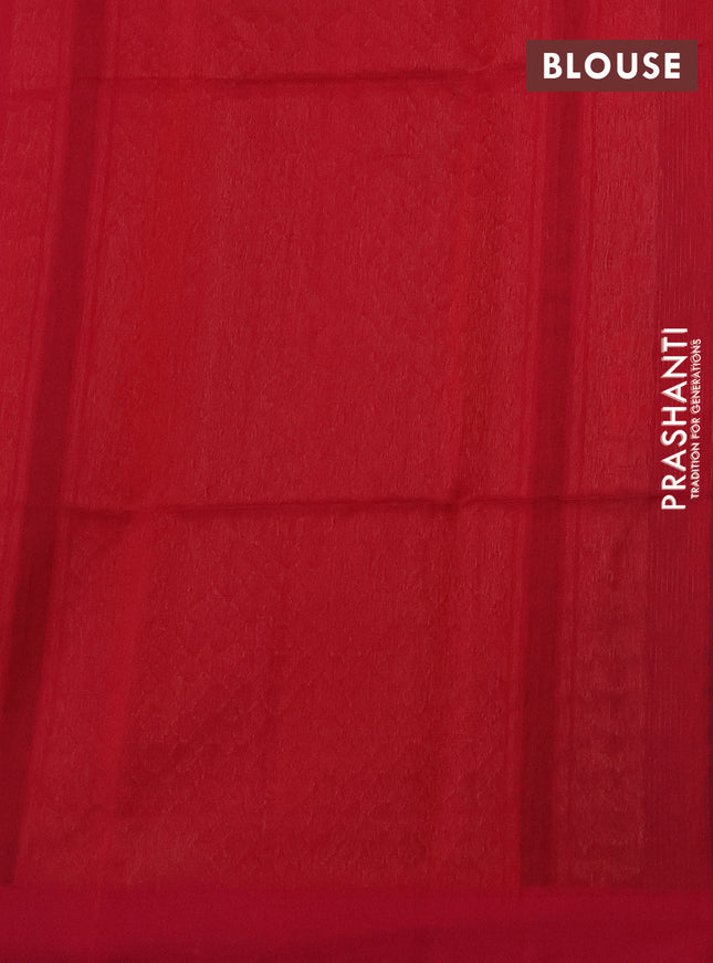 Kora silk cotton saree dark peacock blue and purple with thread & zari weaves and simple border