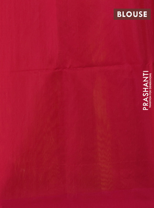 Kora silk cotton saree mustard yellow and dual shade of pink with allover thread & zari weaves and simple border