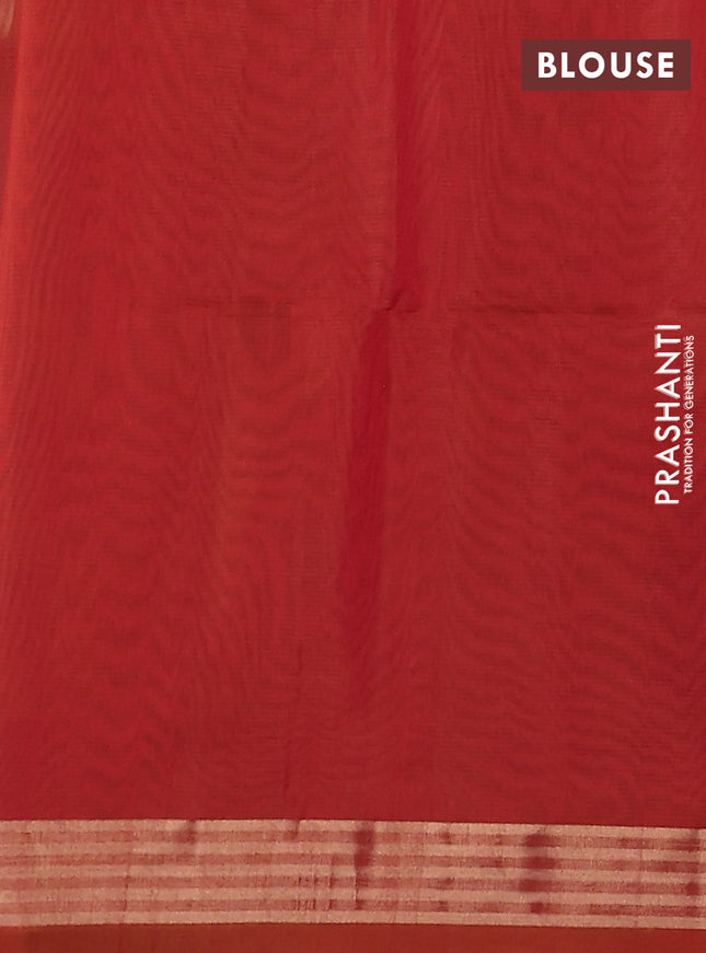 Kora silk cotton saree wine shade and dual shade of pink with silver & gold zari woven buttas and zari woven border