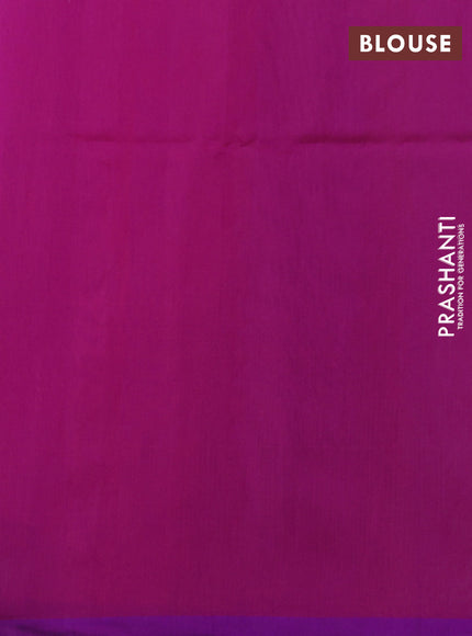 Kora silk cotton saree pink and purple with thread woven buttas and thread woven border