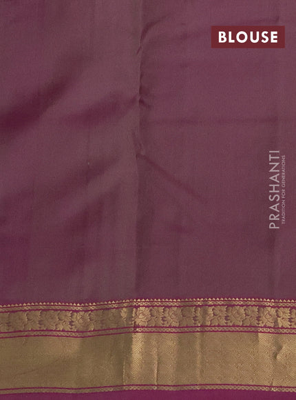 Pure kanchipuram silk saree pastel green and pink with zari woven buttas and rich zari woven border