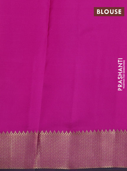 Pure kanchipuram silk saree dual shade of pinkish yellow and pink with zari woven buttas and rich zari woven border