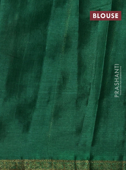 Banarasi tussar silk saree purple and green with thread & zari woven floral buttas and woven border