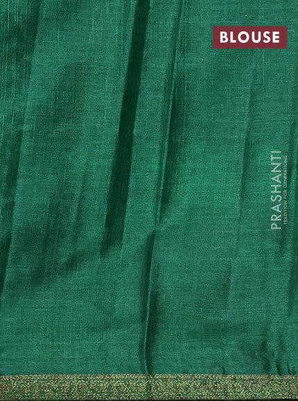 Banarasi tussar silk saree purple and green with thread & zari woven floral buttas and woven border