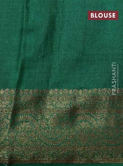 Banarasi tussar silk saree purple and green with allover thread & zari woven buttas and woven border