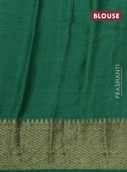 Banarasi tussar silk saree maroon and green with thread & zari woven buttas and woven border