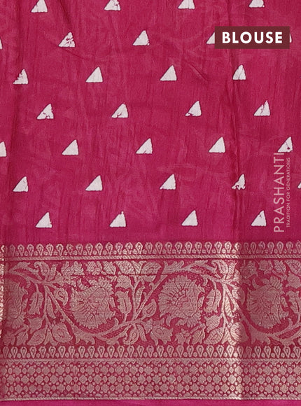Semi dola saree wine shade with allover prints and zari woven border