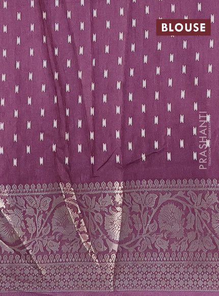 Semi dola saree wine shade with allover prints and zari woven border