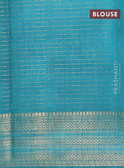 Semi dola saree maroon and teal green with allover zari weaves & floral prints and zari woven border