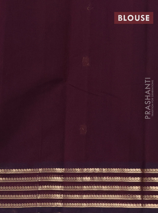 Kanchi cotton saree wine shade with annam zari woven buttas and zari woven border