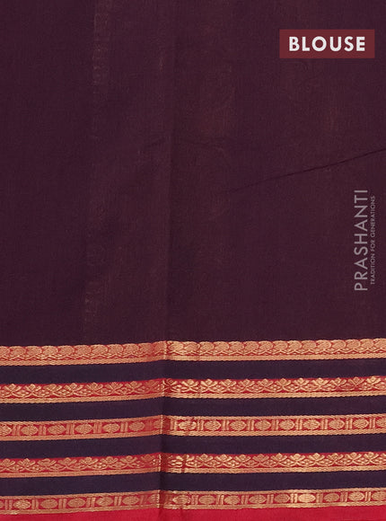 Kanchi cotton saree wine shade and maroon with zari woven buttas and zari woven border