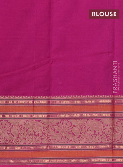 Kanchi cotton saree pink with woven buttas and long woven border