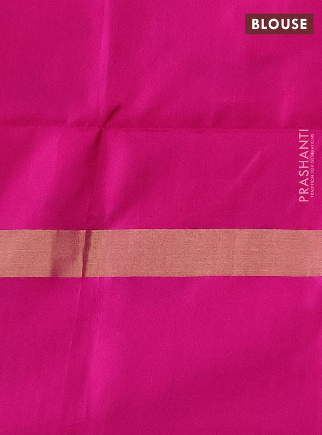 Ikat soft silk saree sap green and pink with allover ikat weaves and long zari woven ikat style border