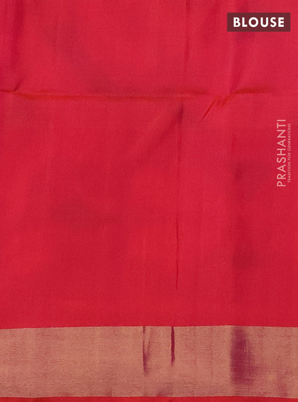 Ikat soft silk saree elaichi green and pink with allover ikat weaves and long zari woven ikat style border