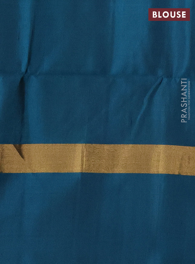 Ikat soft silk saree lavender and peacock green with allover ikat weaves and long zari woven ikat style border