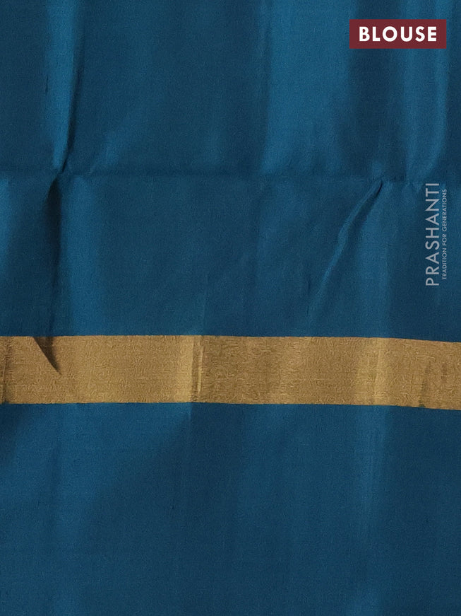 Ikat soft silk saree lavender and peacock green with allover ikat weaves and long zari woven ikat style border