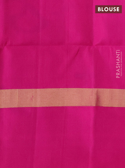 Ikat soft silk saree teal green and pink with allover ikat weaves and long zari woven ikat style border